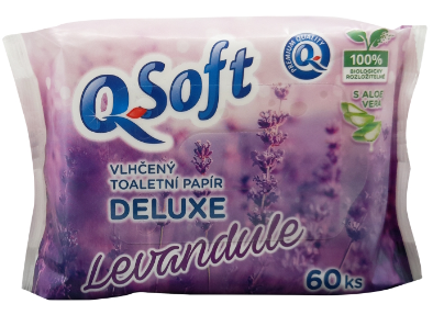 Q Soft vlhčený toaletný papier (60ks/balenie) levanduľa