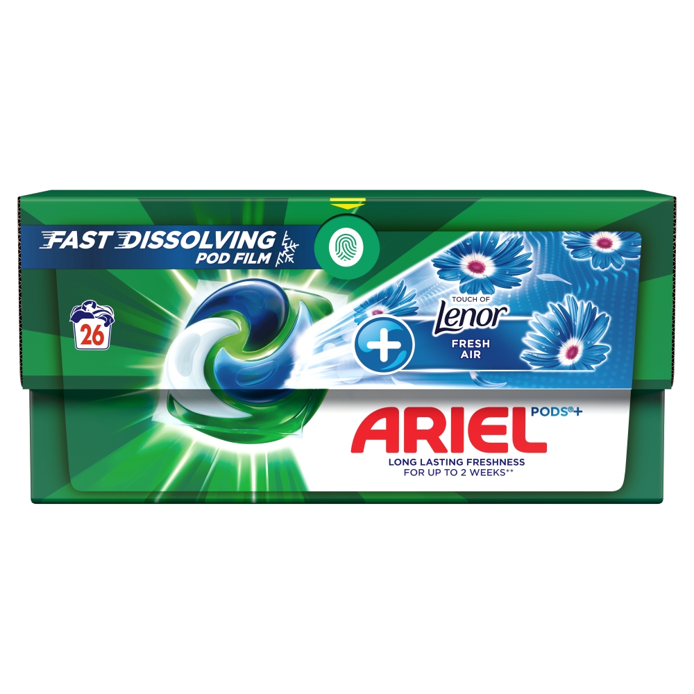 Ariel gélové kapsule Touch of Lenor Fresh Air krabice 26ks