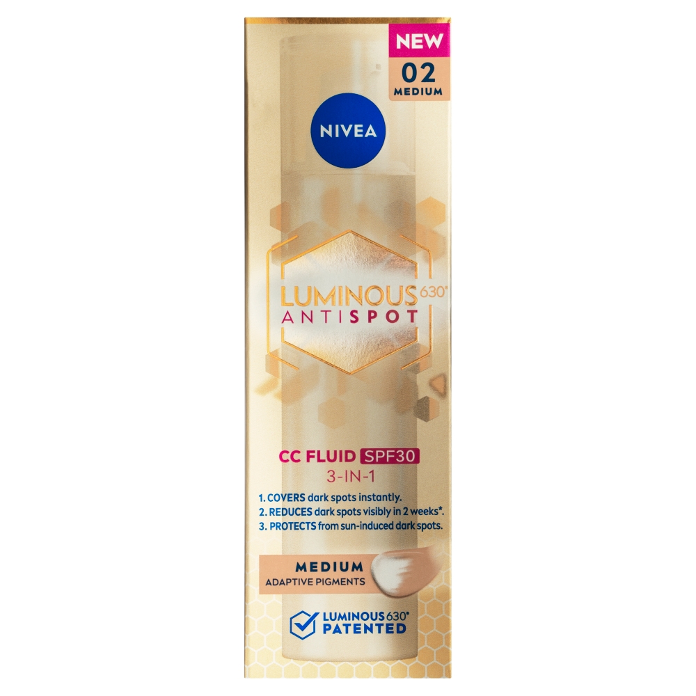 Nivea Luminous630 CC krém 3 v 1 stredný s OF 30 40 ml