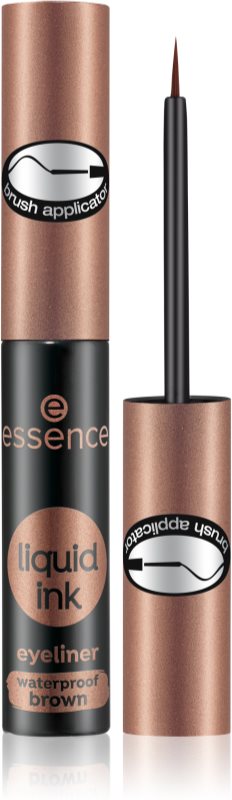 Essence atramentové očné linky brown vodeodolné 02