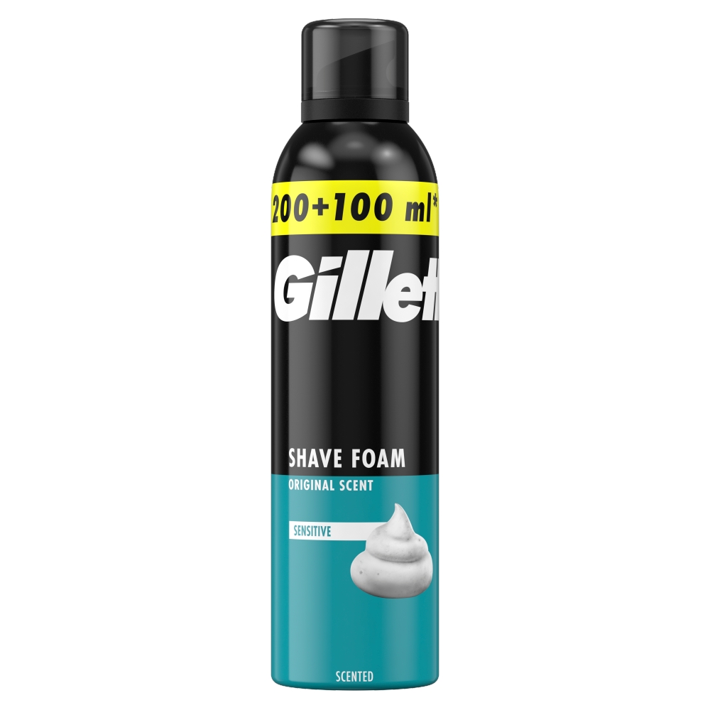 Gillette pena 200+100ml Sensitive