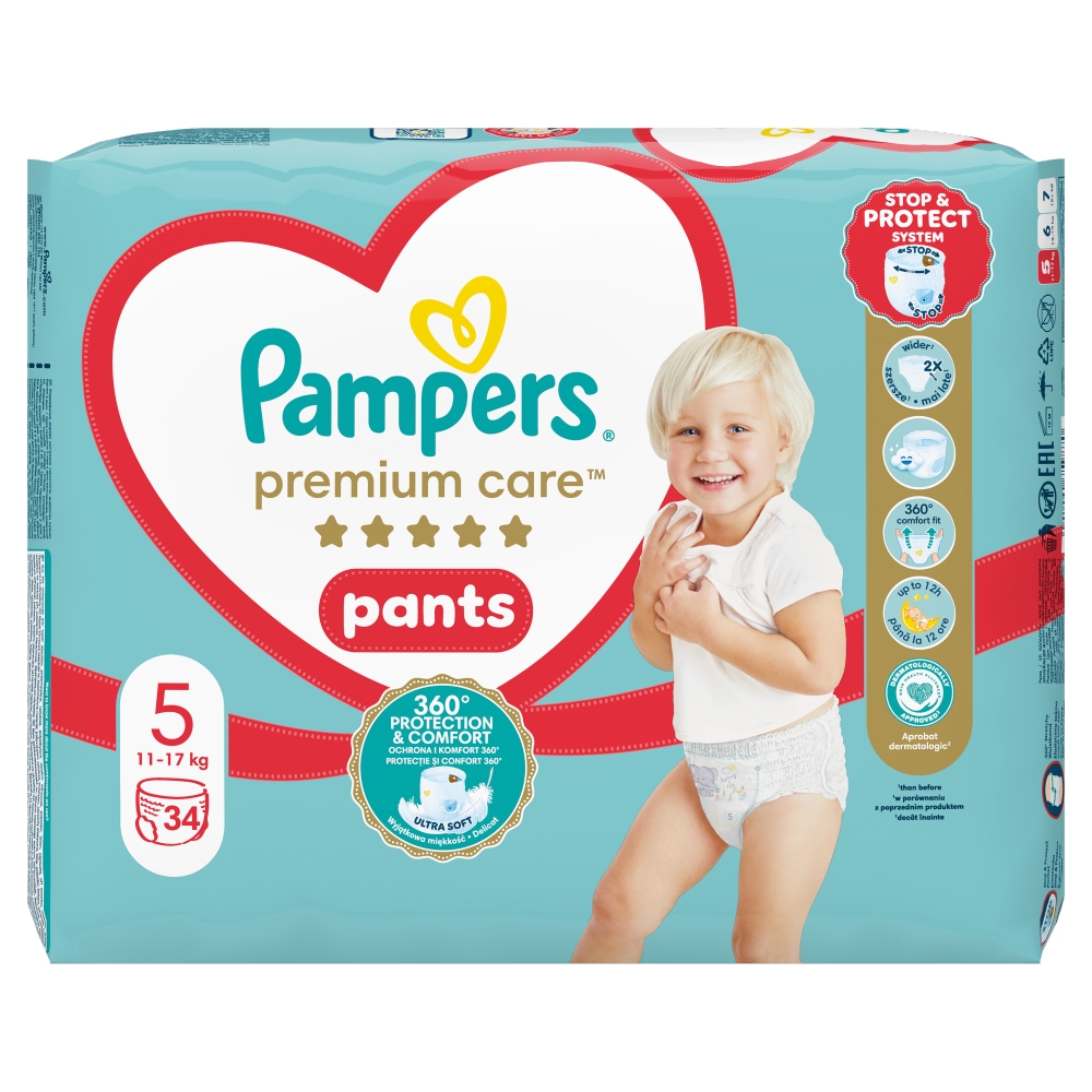 Pampers Premium nohavičkové plienky Value Pack vel.5 34ks