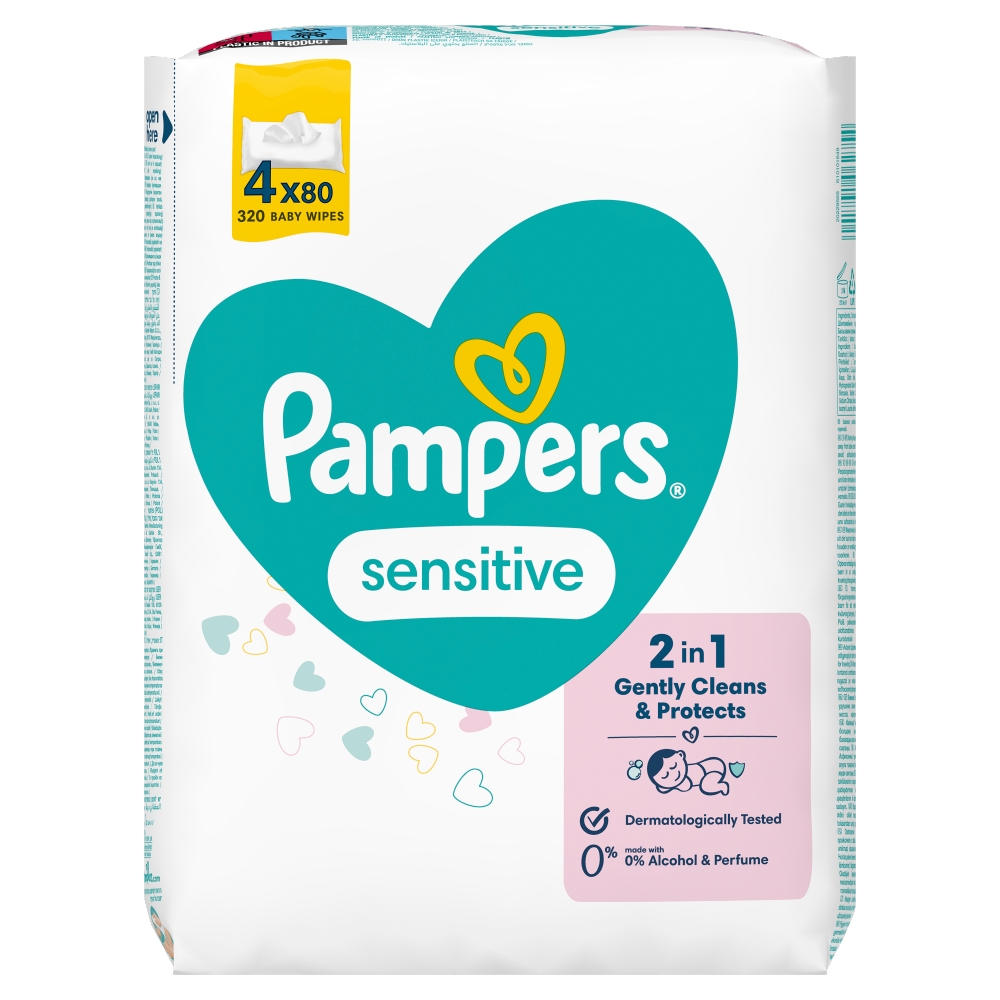 Pampers obrúsky Sensitive XXL 4x80ks