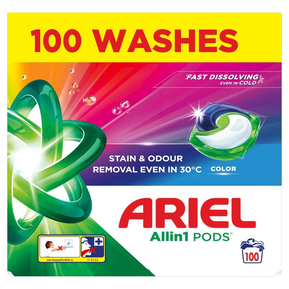 Ariel gélové kapsule Color Box 100ks