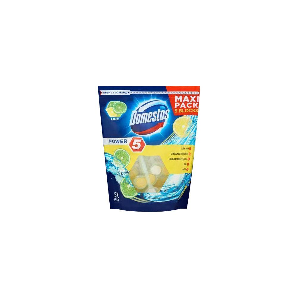 Domestos WC Pow 5 (5ks/SAC) Lime