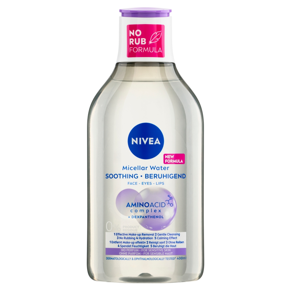 Beiersdorf Nivea upokojujúca micelárna voda 3 v 1 pre citlivú pleť SENSITIVE 400 ml