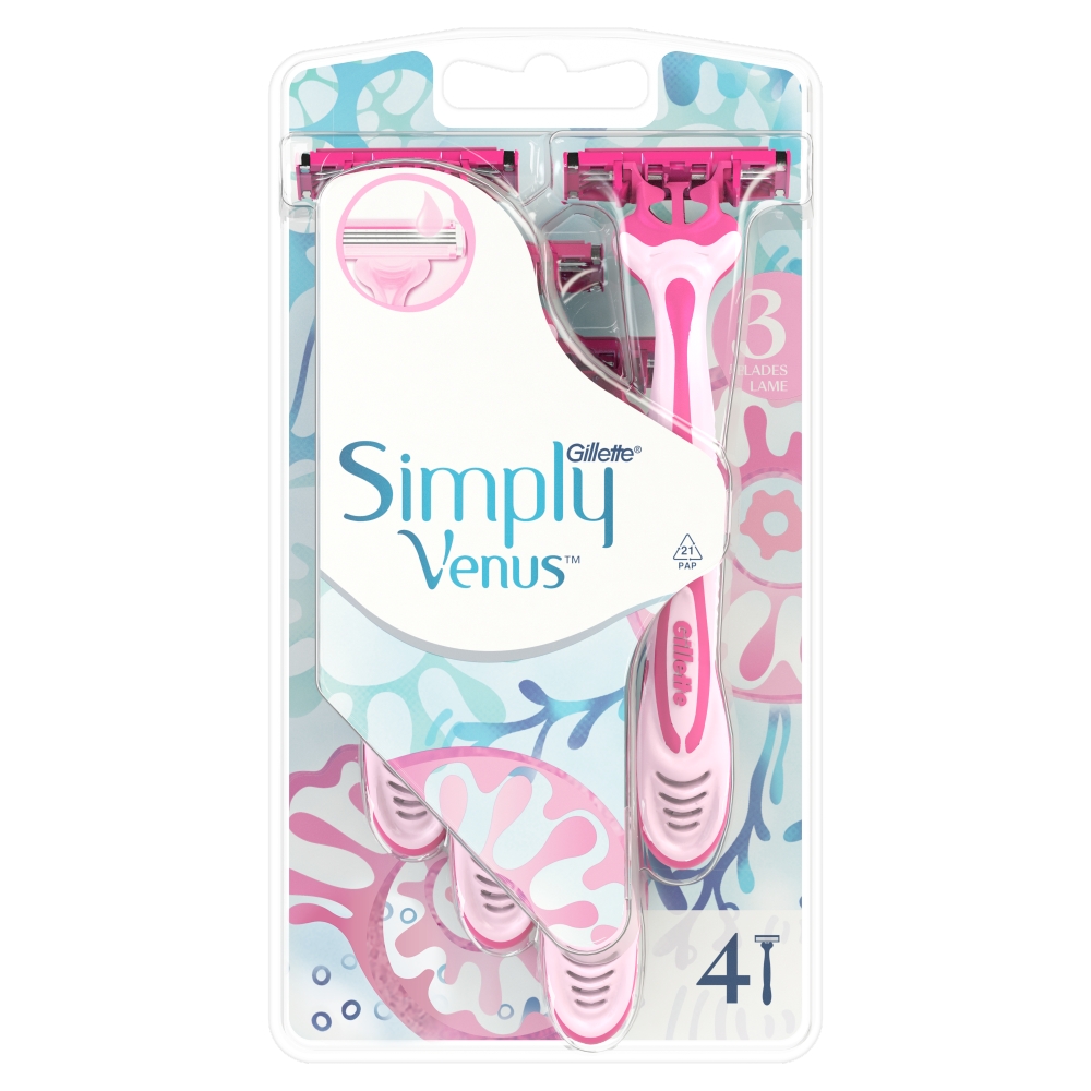 Gillette Simply Venus 3 jednorazové holítka 4ks
