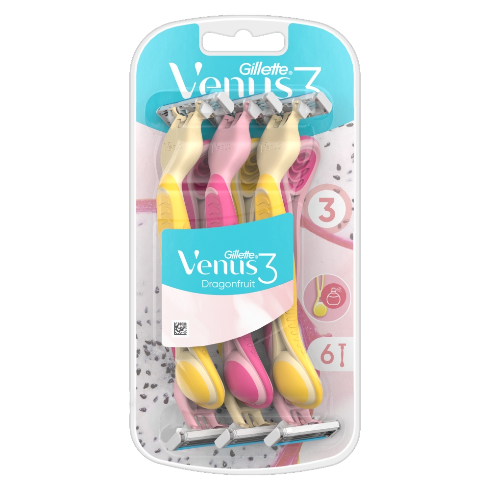 Gillette Venus 3 - jednorazové holítka Dragonfruit 6ks