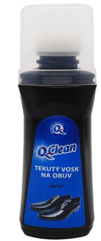 Q Clean tekutý vosk na topánky 75ml čierny