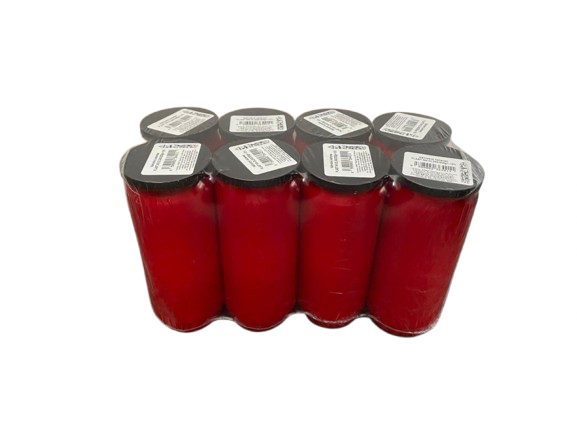 Admit cintorínske sviečky s náplňou olejové červené veľké 8x200g