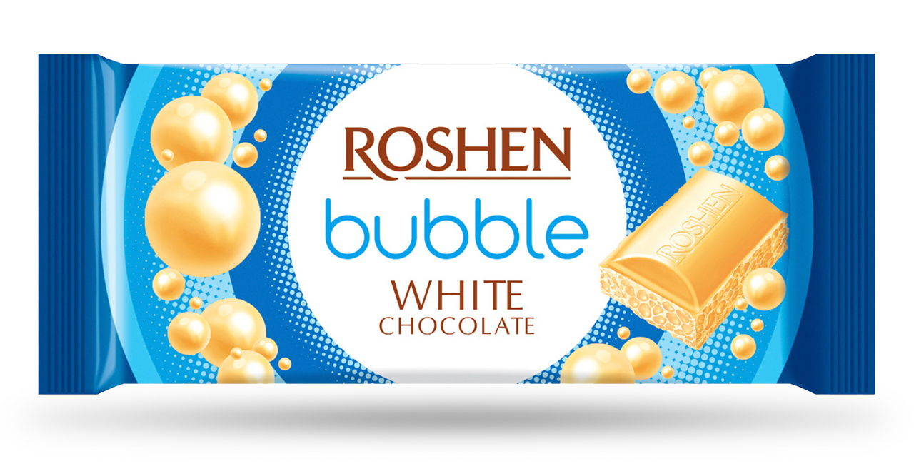 Roshen Bubble biela Čokoláda 80 g