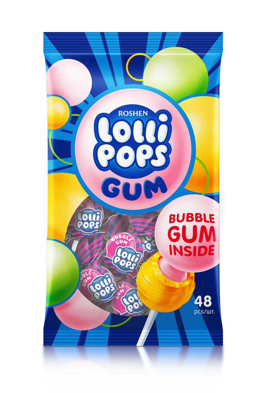 ROSHEN Lízanky Lollipops Gum fruit mix 920 g