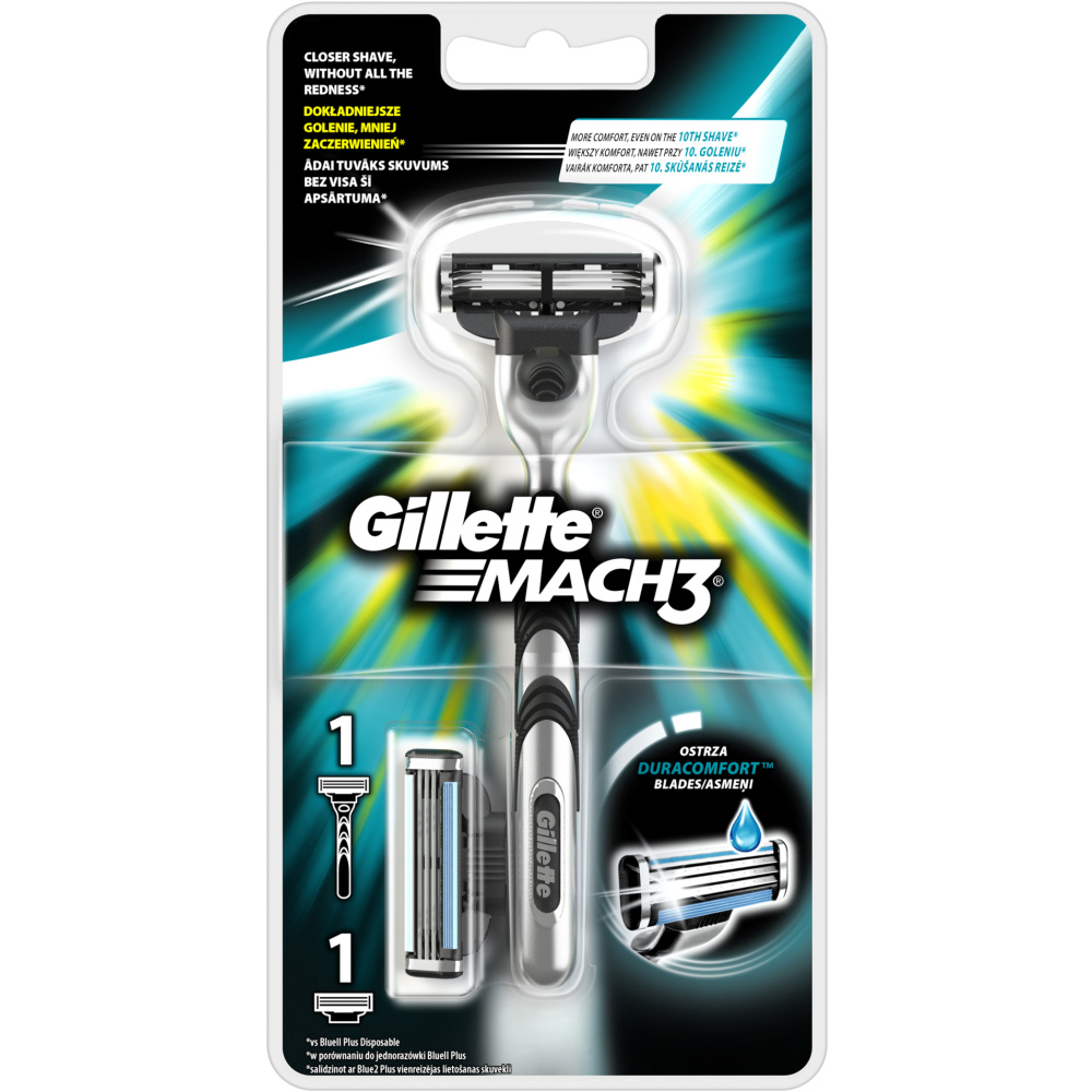 Gillete (strojček+2 hlavica/bal) Mach3