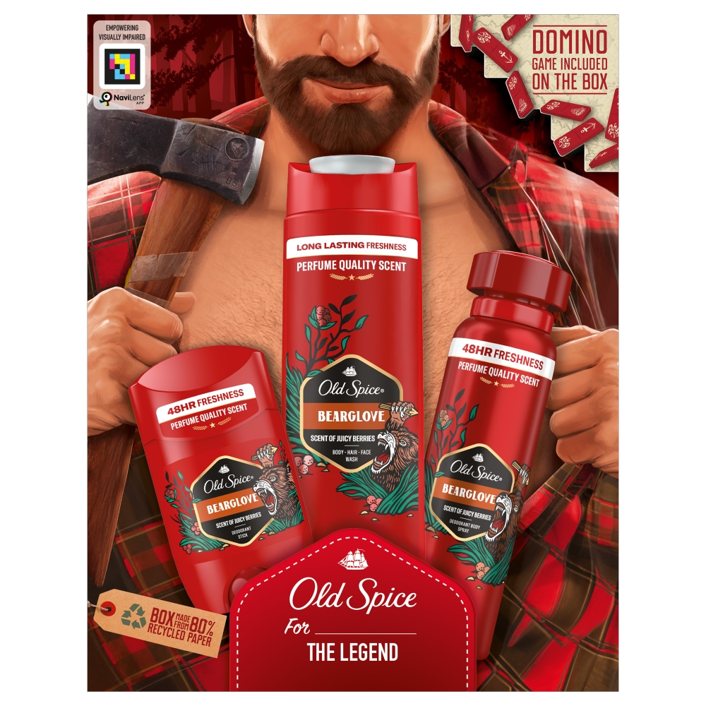 Old Spice (Shower gél 250+stick 50+sprej150)+ Domino