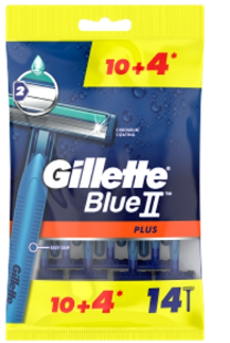 Gillette Blue2 Plus jednorazové holítka 10+4ks