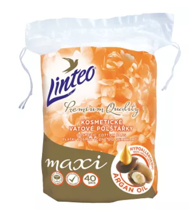 LINTEO Premium Kozmetické odličujúce tampóny Maxi Argan 40 ks