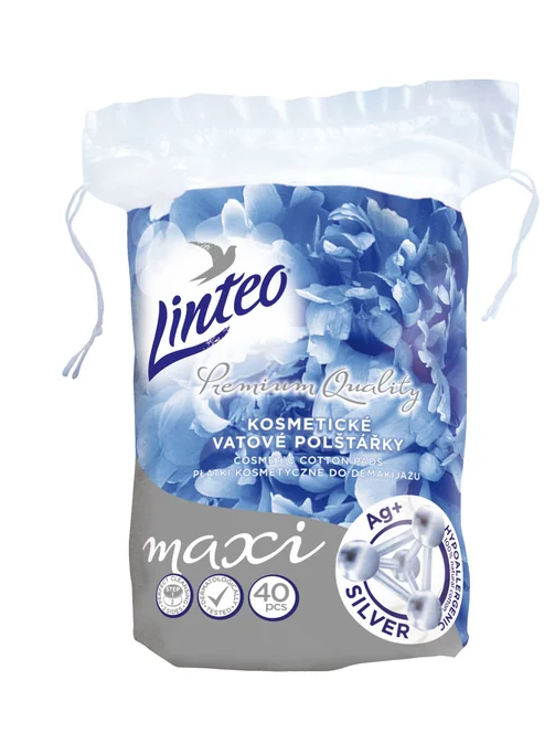 Linteo Premium Kozmetické vatové vankúšiky Silver 40 ks