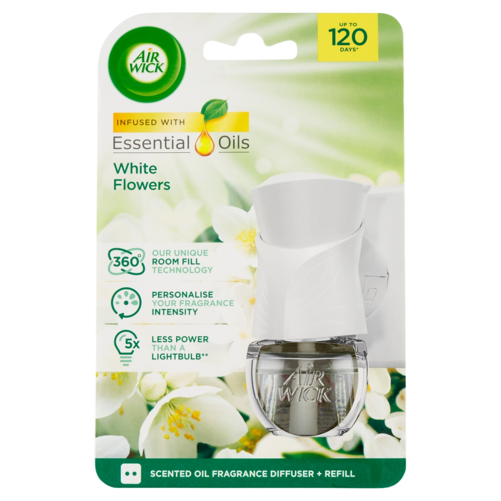 Air Wick Electric Strojček + 19ml Biele Kvety