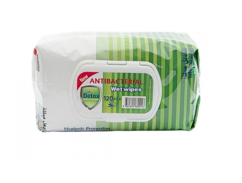 Antibakteriálne Fresh Detox vlhčené obrúsky 120 Borovica