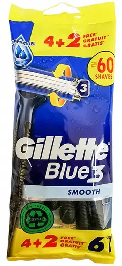Gillette Jednorazový strojček Blue3 4+2 (sáčok)
