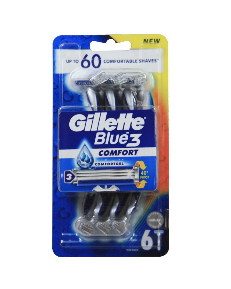 Gillette Jednorazový strojček Blue3 6sáčok