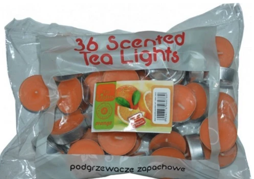 Admit Vonné čajové sviečky 36ks ORANGE