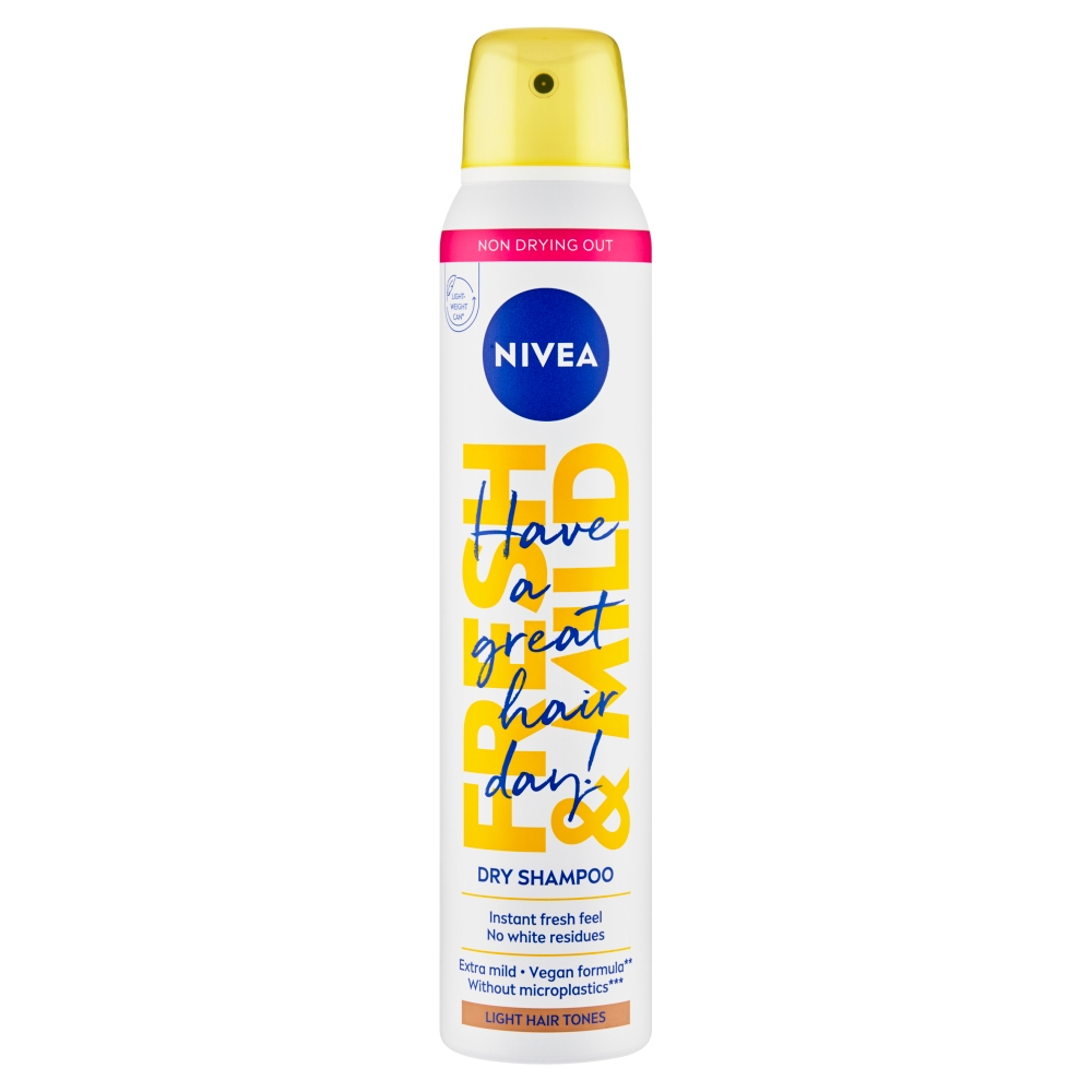 Beiersdorf Nivea Fresh & Mild Suchý šampón pre svetlý tón vlasov 200 ml