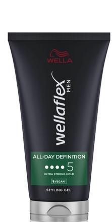 Wellaflex Men All Day Definition gél na vlasy s ultra silnou fixáciou 150 ml