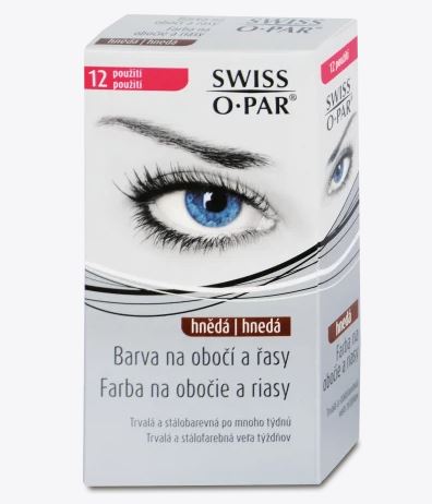 Farba na obočie a riasy hnedá