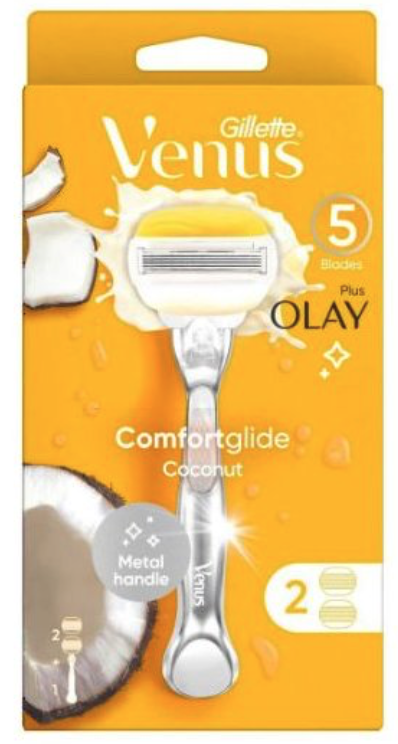 Gillette Venus Platinum Comfortglide OLAY Coconut (strojček + 2 hlavice)