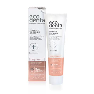 Ecodenta Bieliaca zubná pasta na citlivé zuby s omyadetom 100 ml
