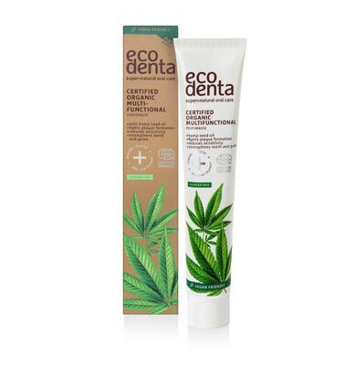 Ecodenta BIO certifikovaná multifunkčná zubná pasta s konopným olejom 75 ml