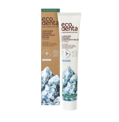 Ecodenta Certifikovaná organická zubná pasta na citlivé zuby s prírodnou soľou 75 ml