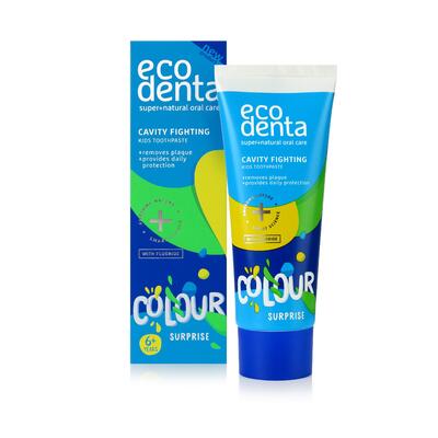 Ecodenta Detská zubná pasta proti zubnému kazu color surprise 6+ 75 ml
