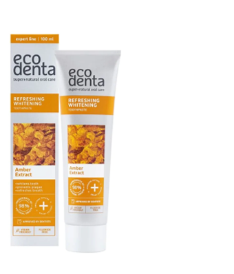 Ecodenta Osviežujúca bieliaca zubná pasta z extraktom z jantáru, 100 ml