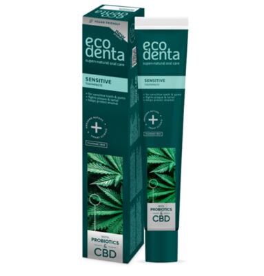 Ecodenta Zubná pasta pre citlivé zuby s CBD a probiotikami 75 ml