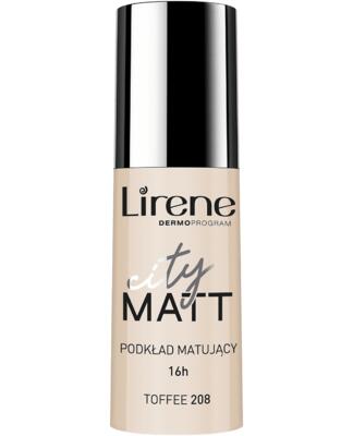 Lirene City Matt zmatňujúci tekutý make-up 208 Toffee, 30 ml