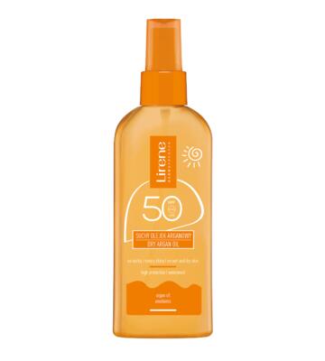 Lirene SUN Suchý olej na opaľovanie pre vlhkú aj suchú pokožku SPF 50,150 ml