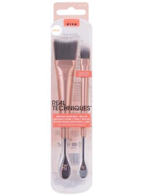 Real Techniques Duo štetcov na primer + kovová lyžička