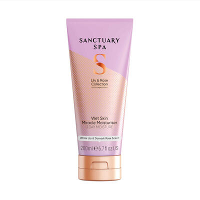 Sanctuary Spa Hydratačné telové mlieko na vlhkú pokožku ľalie a ruže 200 ml