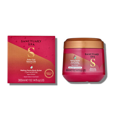 Sanctuary Spa Perlové telové maslo Ruby Oud s prírodnými olejmi 300 ml