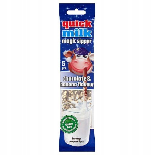 Quick Milk Magická slamka do mlieka príchuť čokoláda a banán 30 g