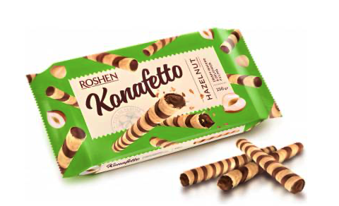 Roshen Konafetto trubičky s orieškovou náplňou 140 g