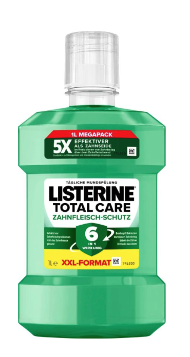 LISTERINE ÚSTNA VODA TOTAL CARE OCHRANA DASNIA 6IN1 1000 ML