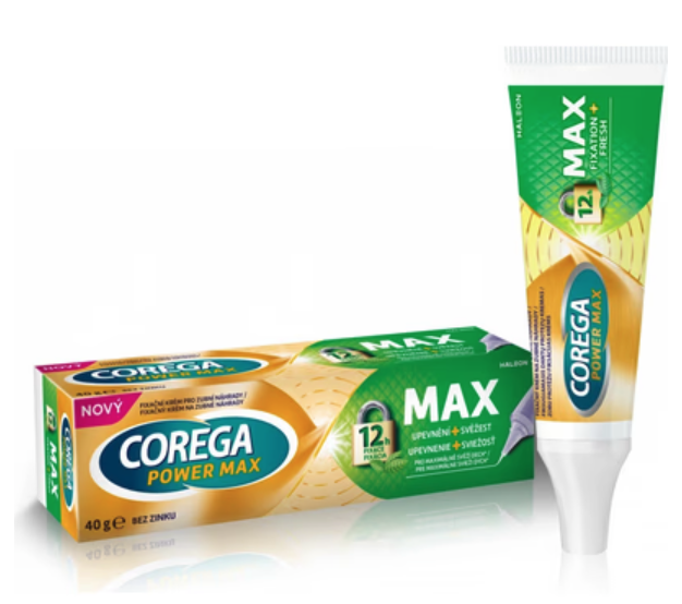 Corega Power Max Upevnenie + Sviežosť fixač.krém 40 g