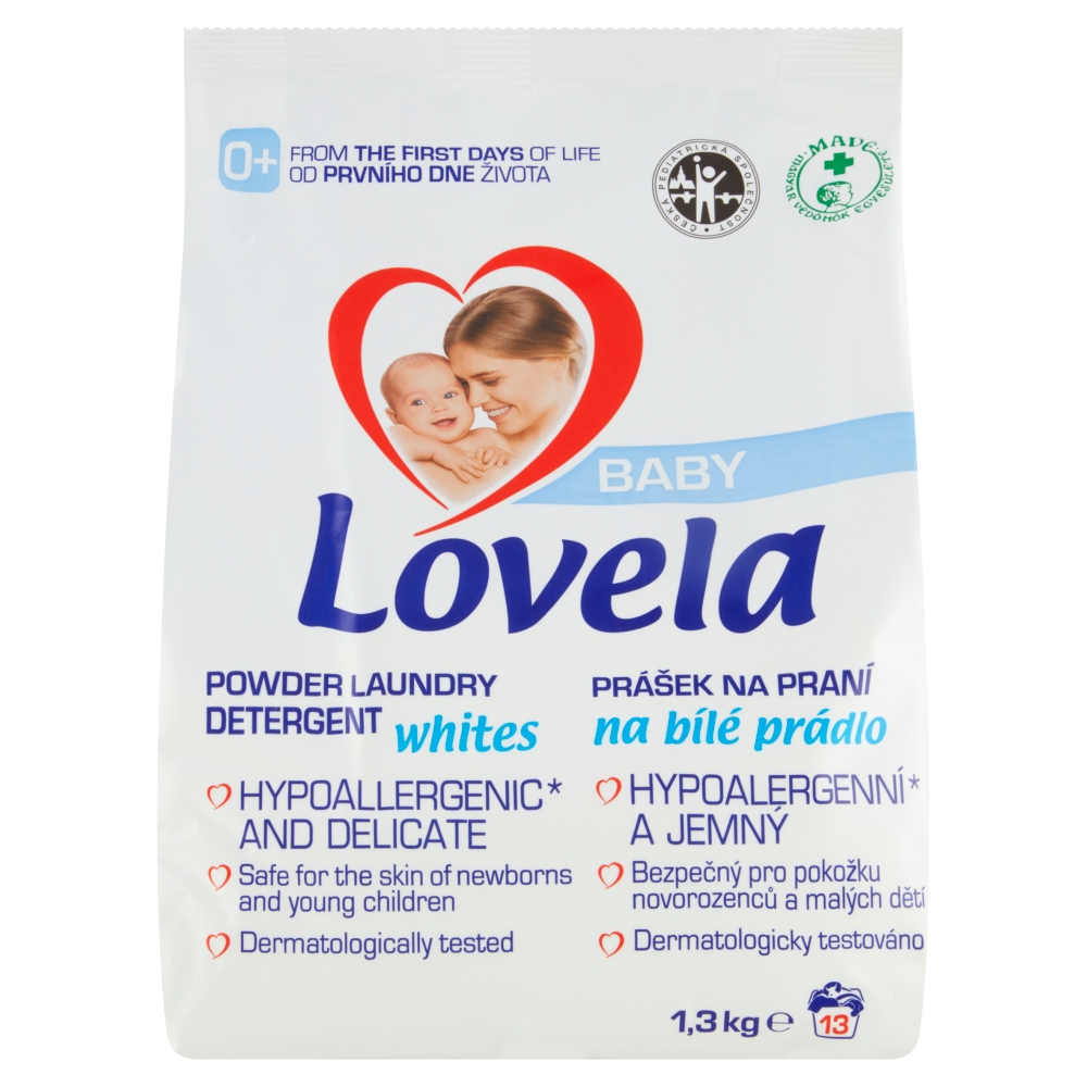 Lovela Baby prášok na pranie na bielu bielizeň 1,3 kg 13 PD
