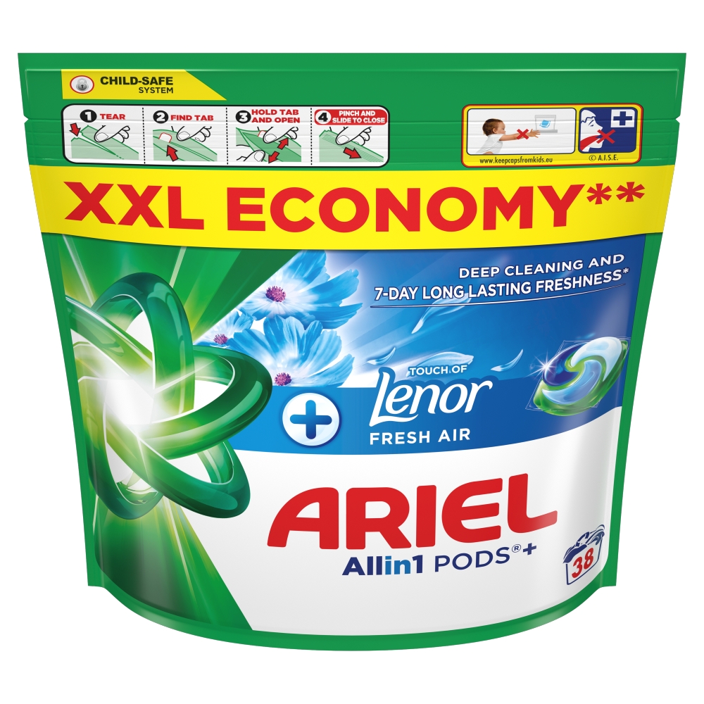Ariel Plus kapsule Fresh Air sáčok 38ks