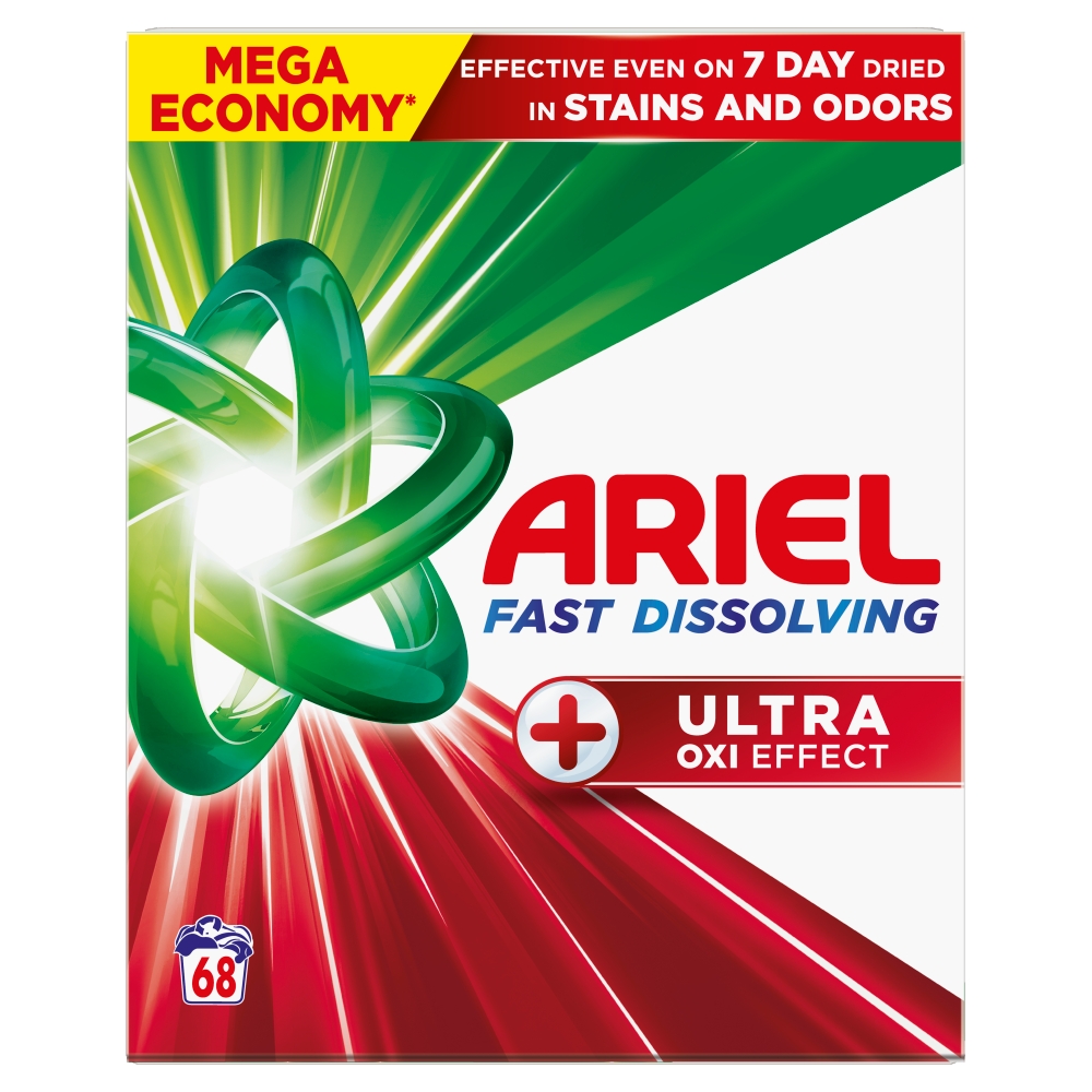 Ariel Plus prášok Oxi 3.74kg/68PD BOX