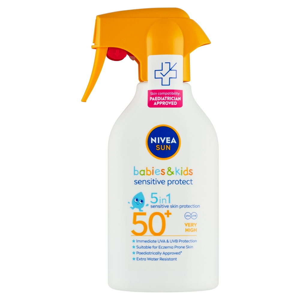 Nivea Sun Kid's Sensitive sprej SPF 50+ pumpa