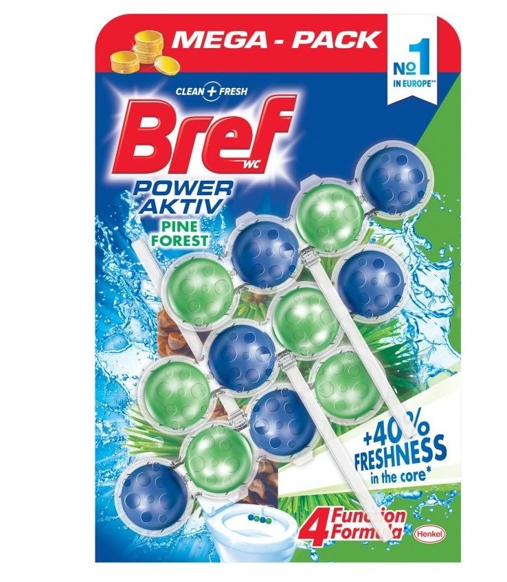 Henkel Bref Power Activ WC blok Pine 3x50 g